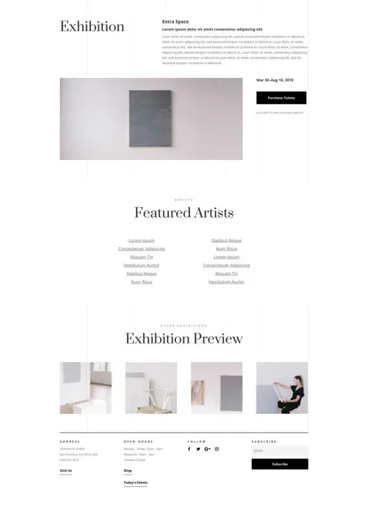 Art Gallery Web Design 3