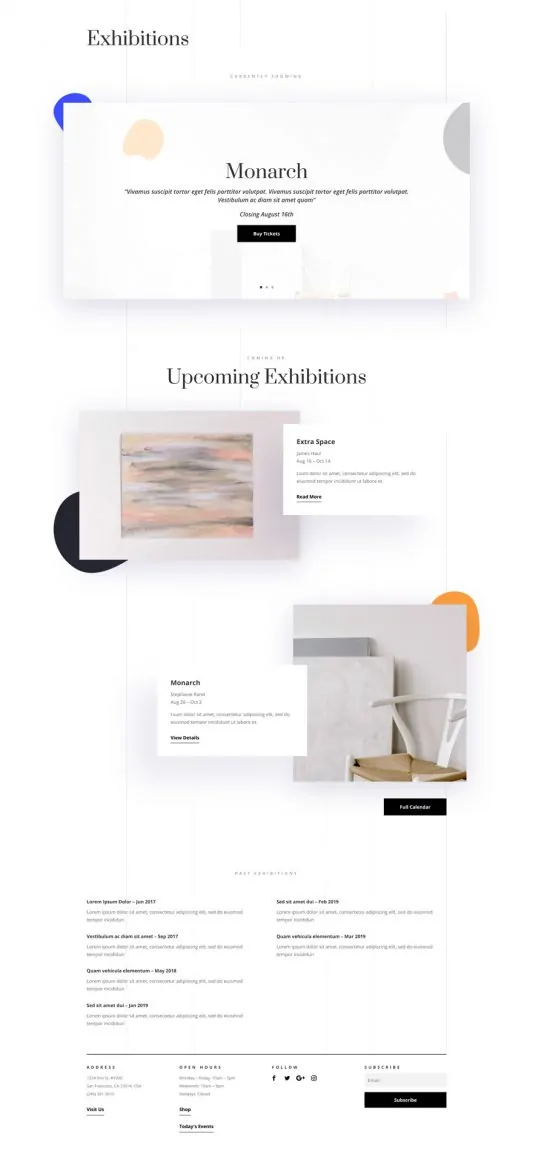 Art Gallery Web Design 4
