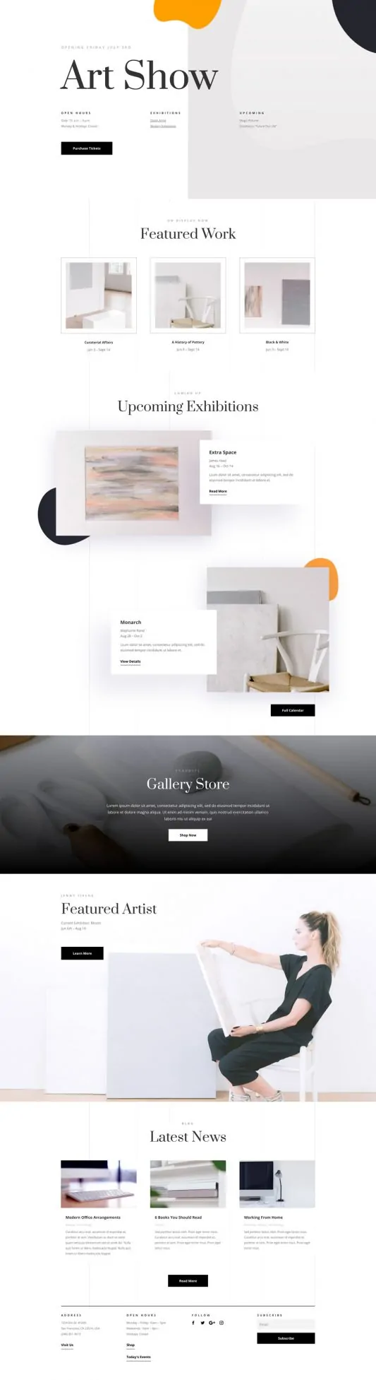 Art Gallery Web Design 6