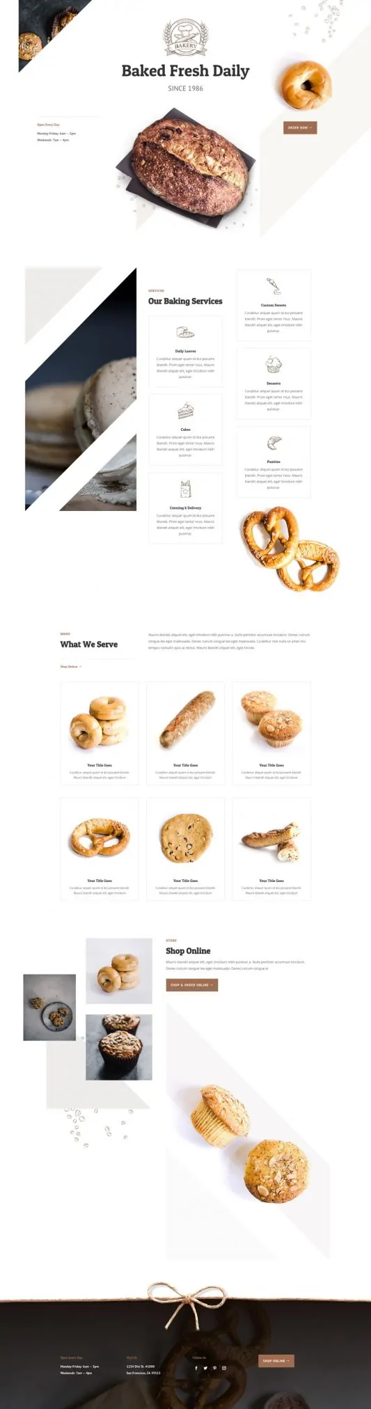 Bakery Web Design 2