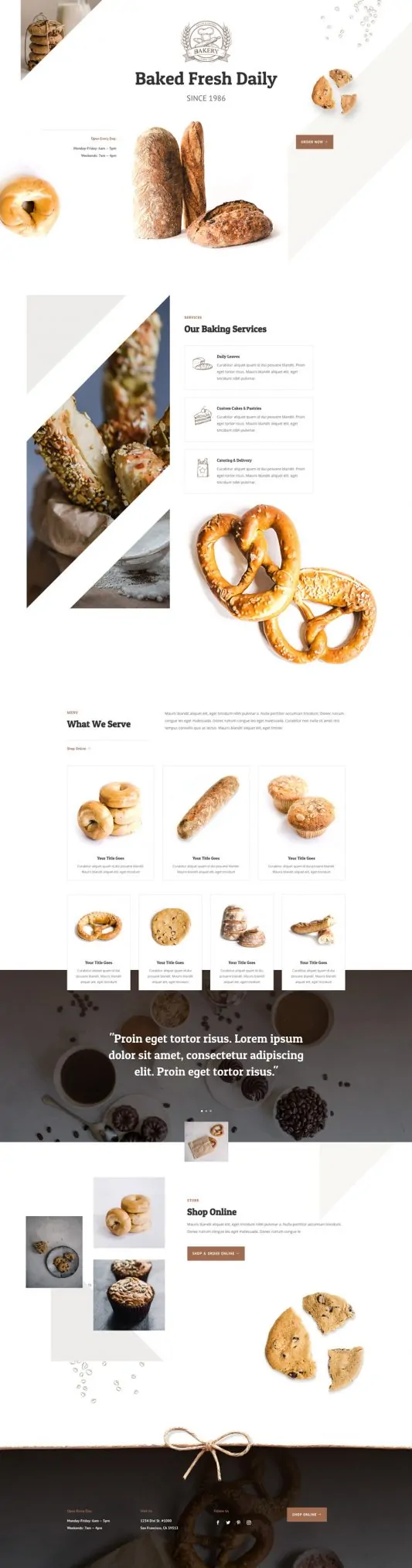Bakery Web Design 3