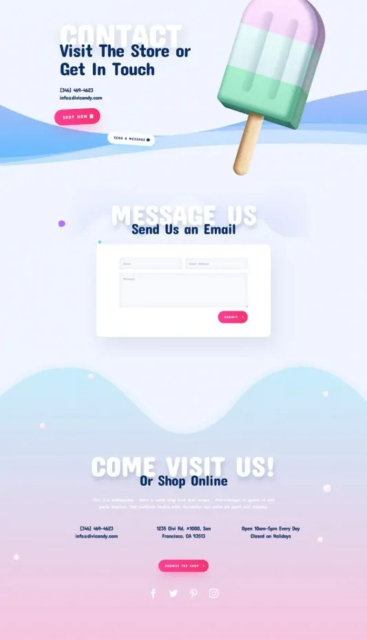 Candy Shop Web Design 1