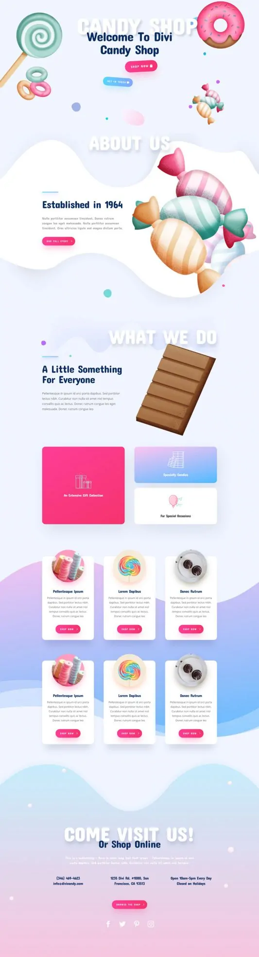 Candy Shop Web Design 2