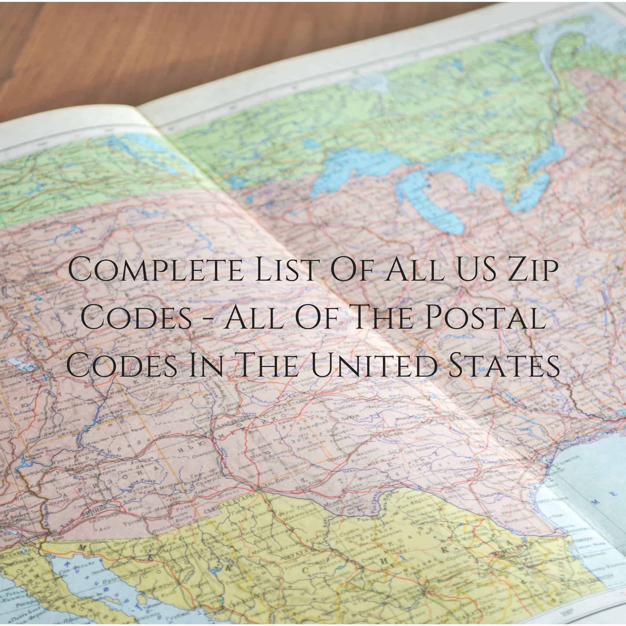 Complete List Of All Us Zip Codes All Of The Postal Codes In The United States Digital 6309