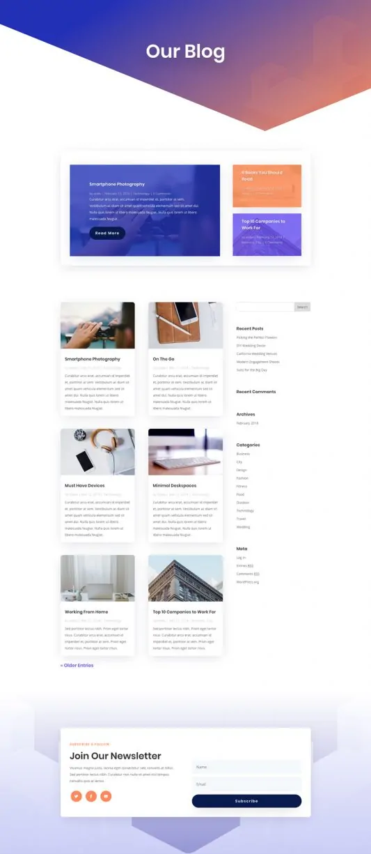 Digital Product Blog Page Style 1