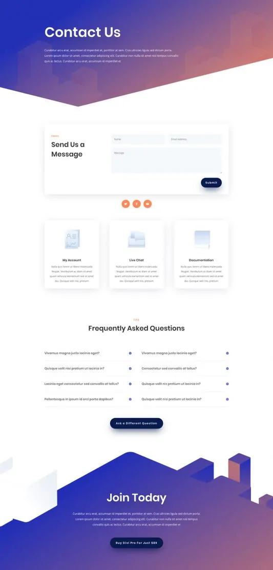 Digital Product Contact Page Style 1