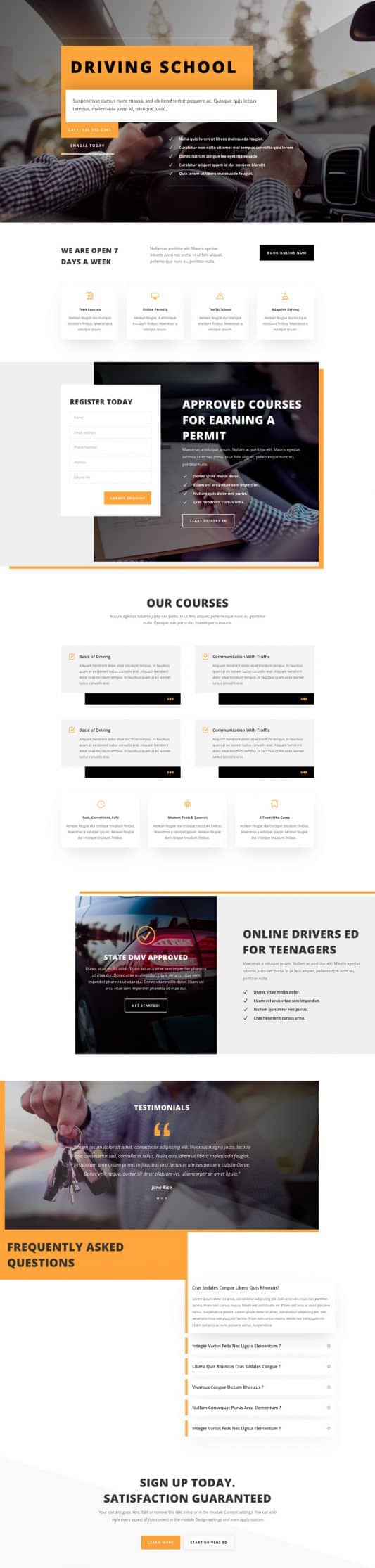 Driving School Web Design 6
