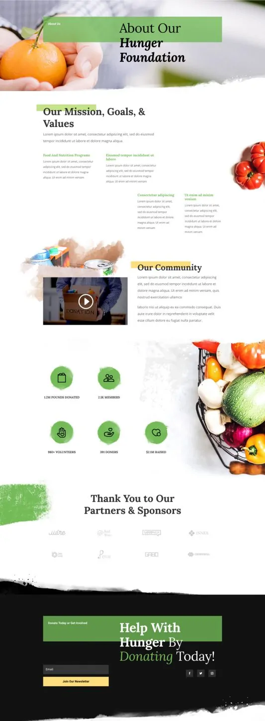 Food Bank Web Design 1