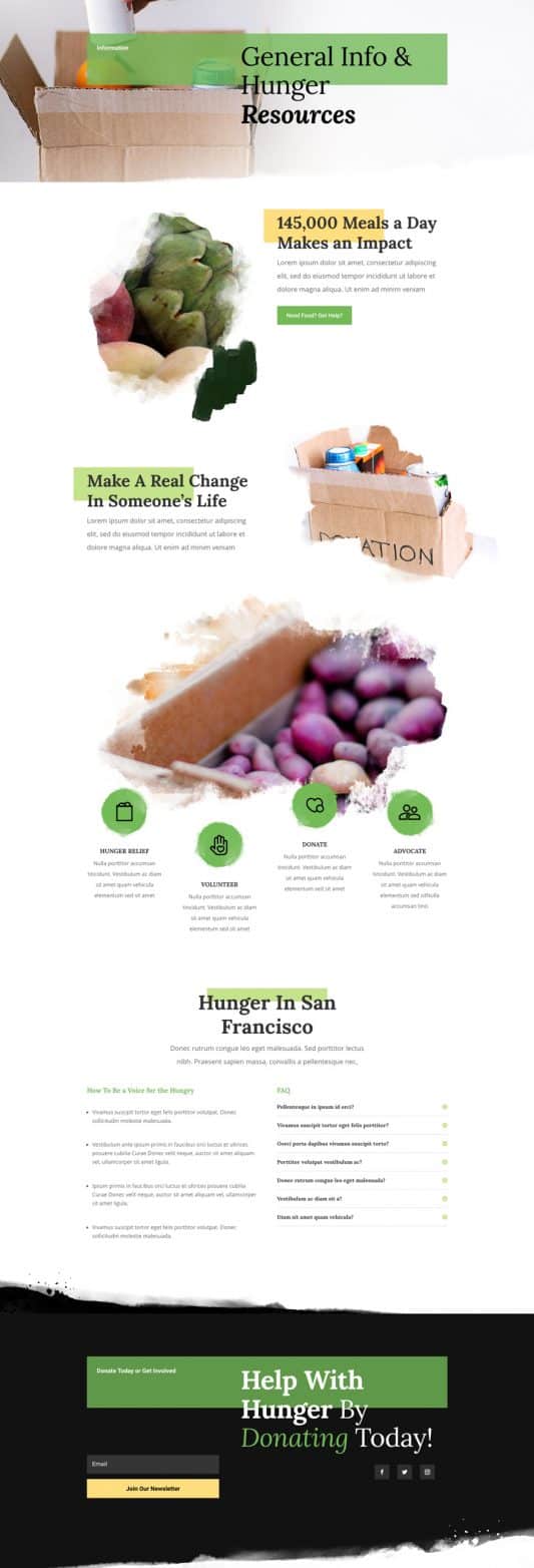 Food Bank Web Design 7