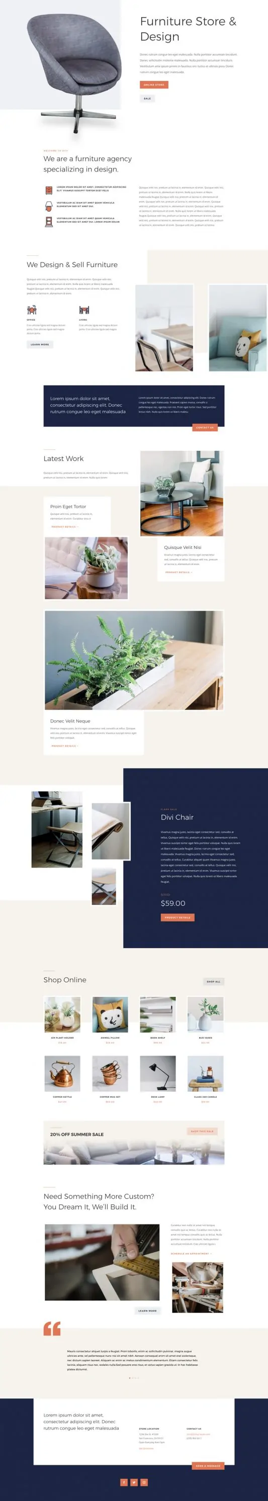 Furniture Store Landing Page Style 1