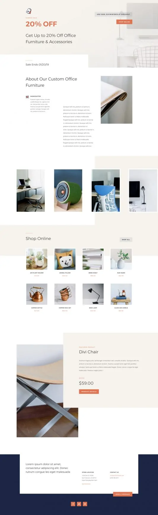 Furniture Store Web Design 7