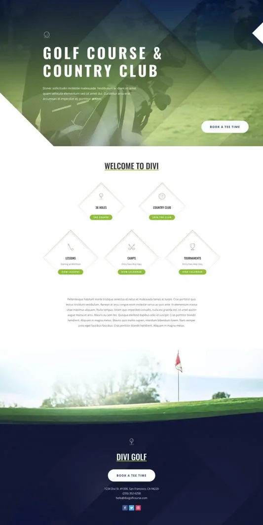 Golf Course Web Design 6