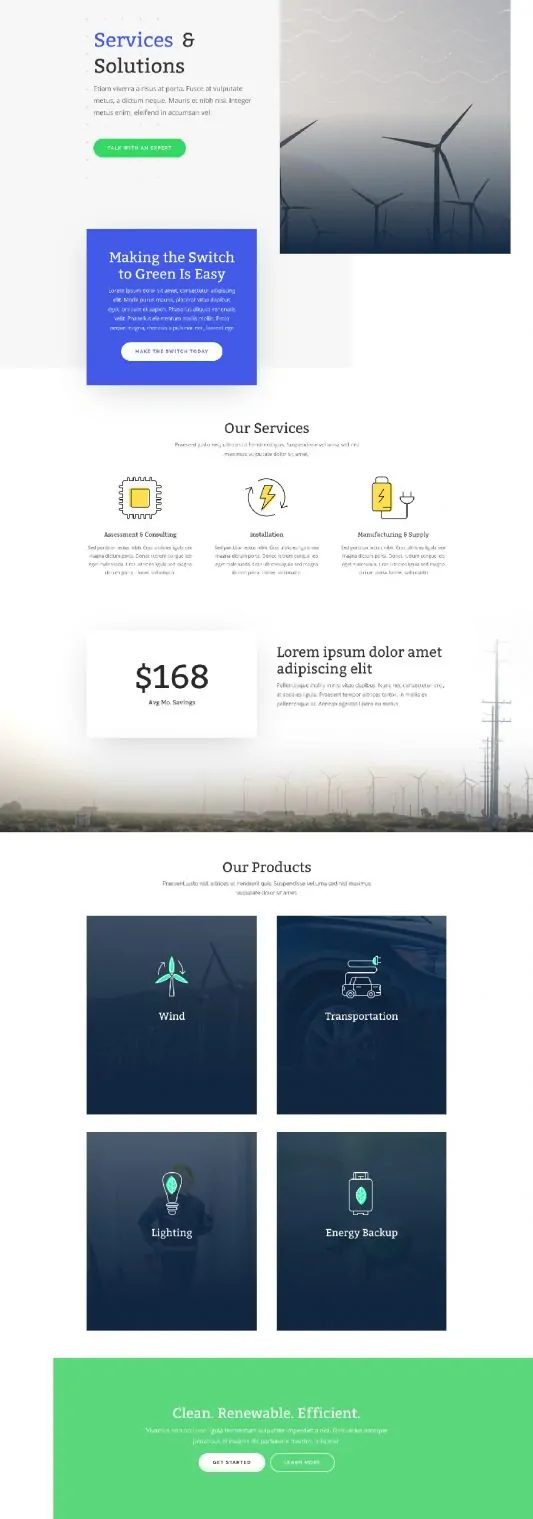 Green Energy Services Page Style 1
