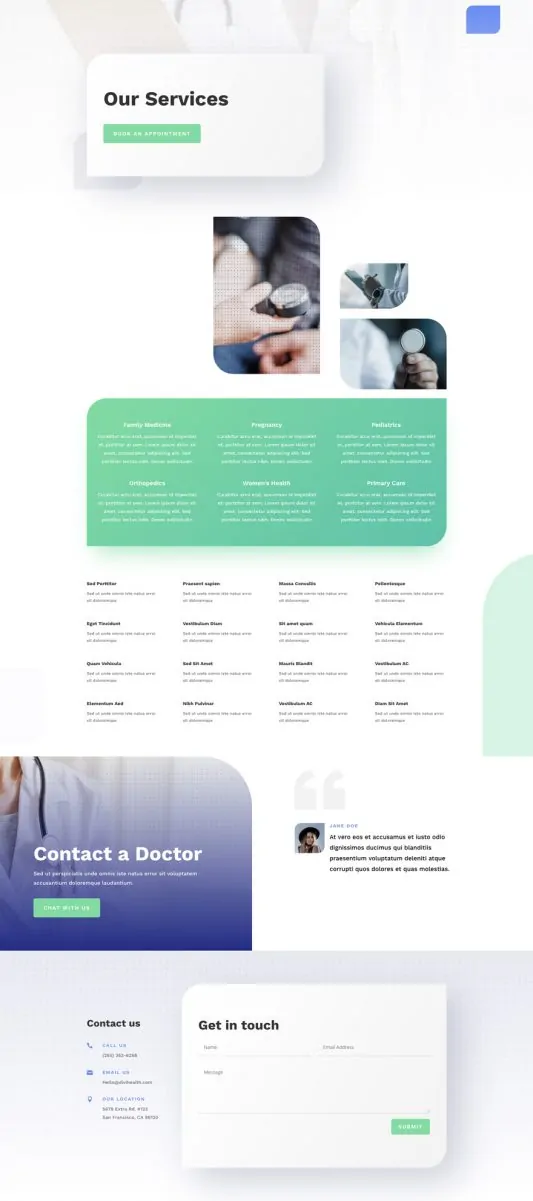 Health Clinic Web Design 6