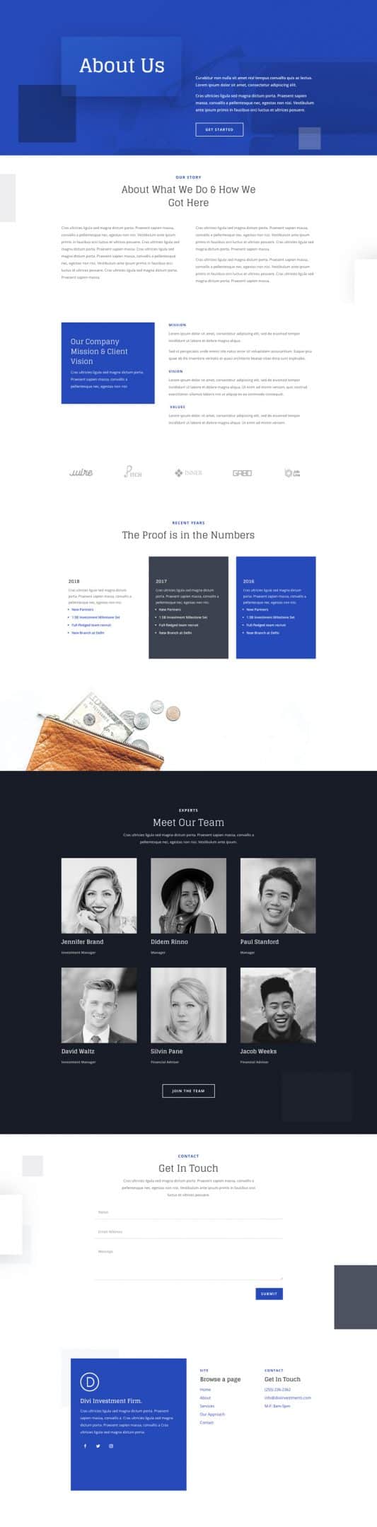 Investment Company Web Design 1