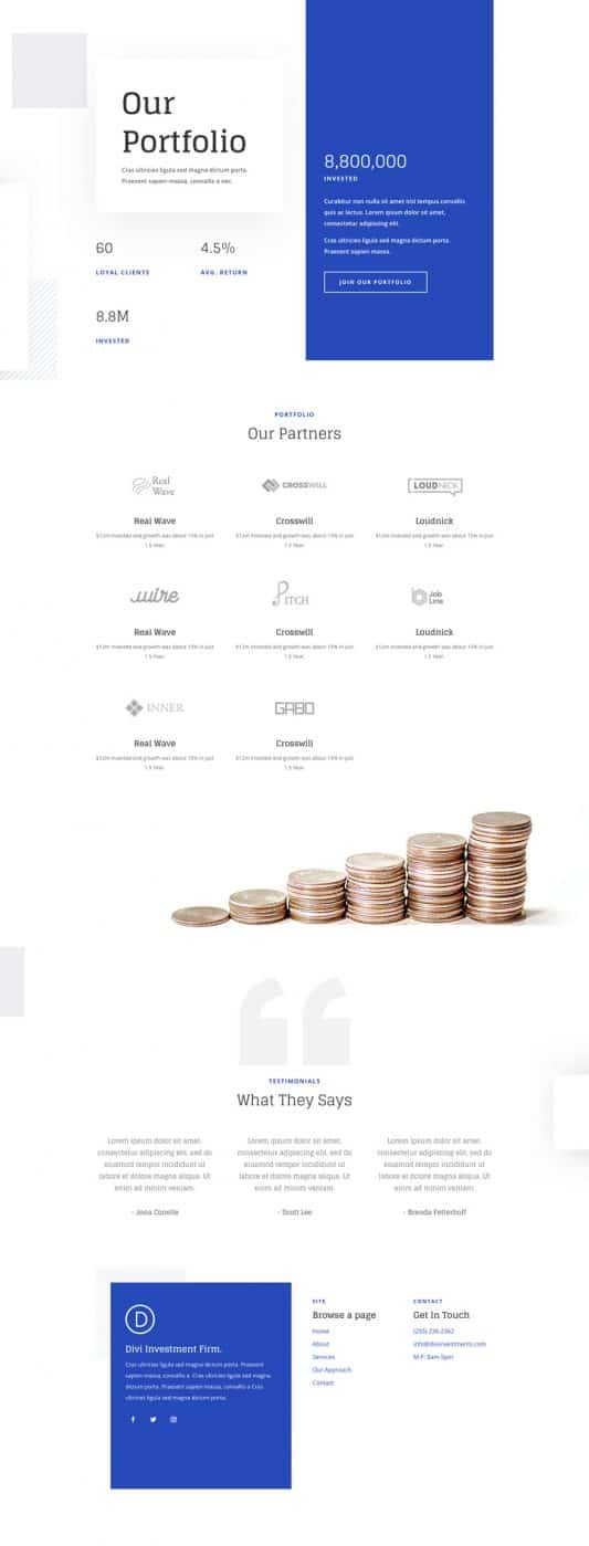 Investment Company Web Design 6