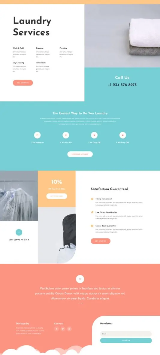 Laundry Service Home Page Style 1