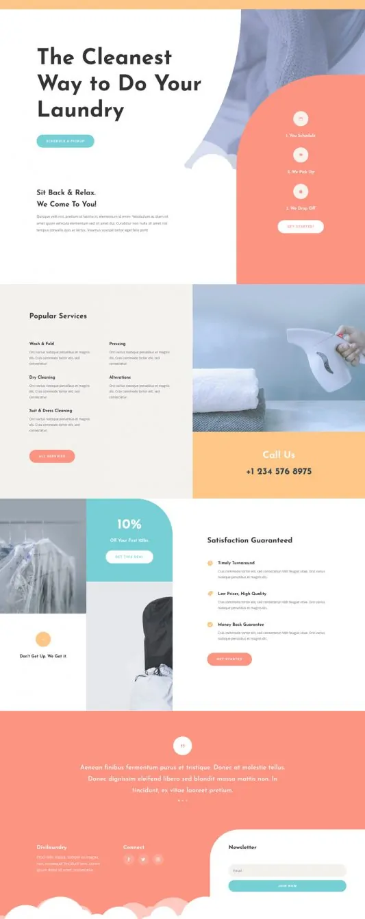 Laundry Service Landing Page Style 1