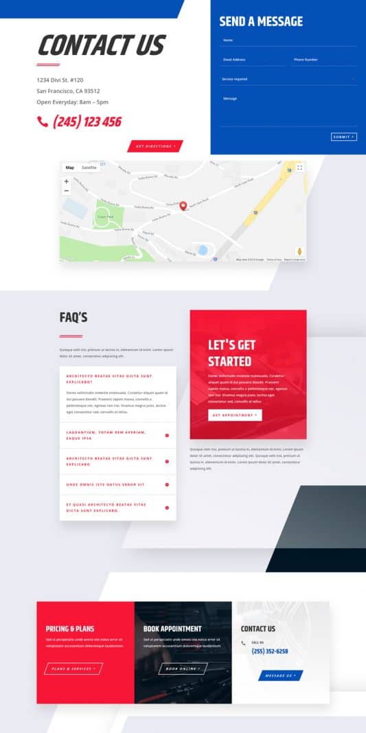 Mechanic Contact Page Style 1