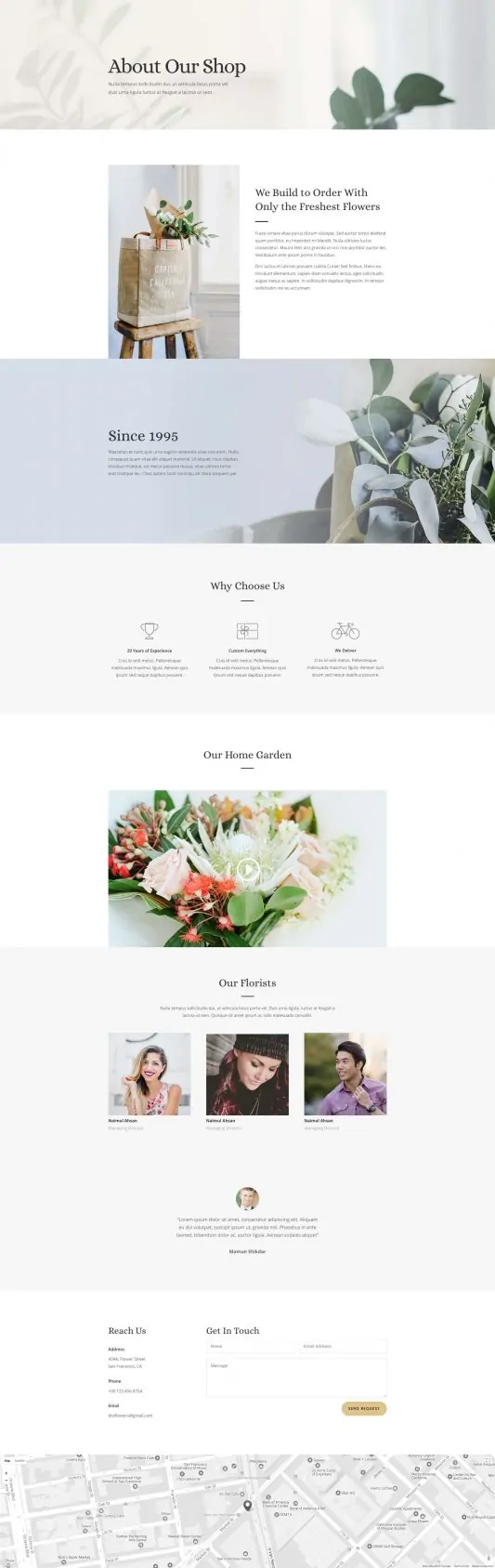 Florist Web Design 1