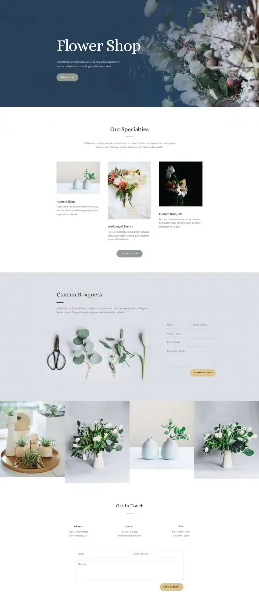 Florist Web Design 5