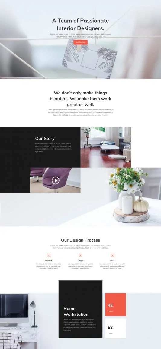 Interior Design Company Web Design 1