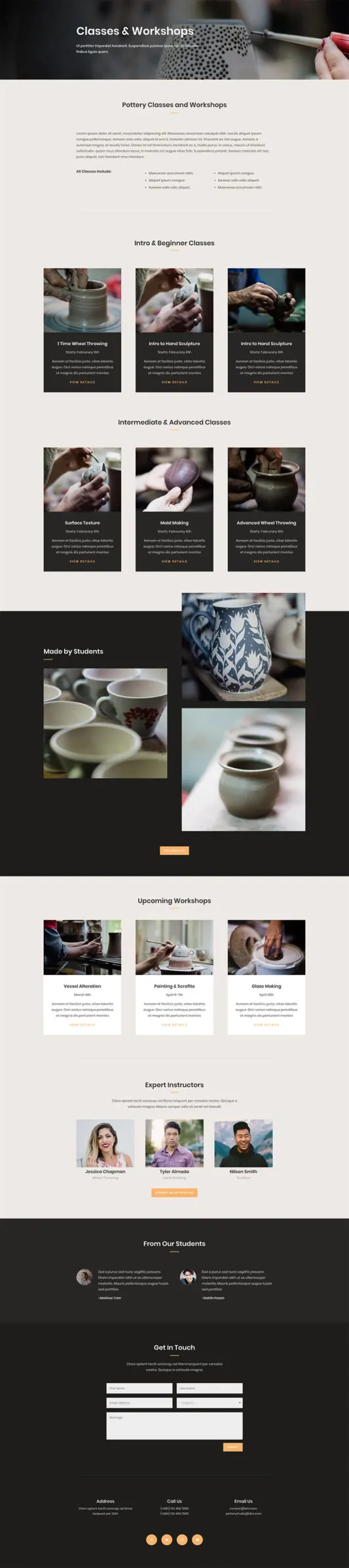 Pottery Studio Web Design 4