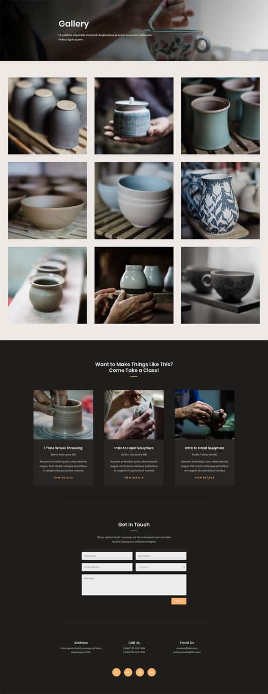 Pottery Studio Web Design 6