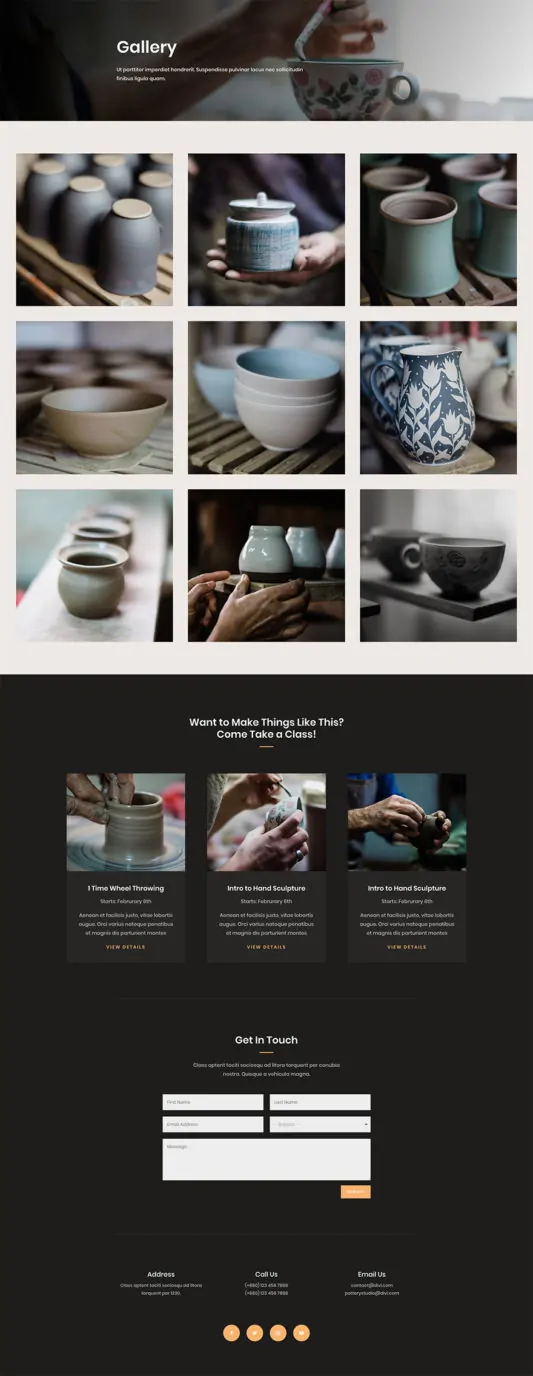 Pottery Studio Web Design 6