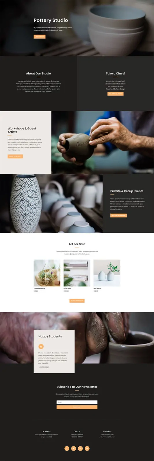 Pottery Studio Web Design 8