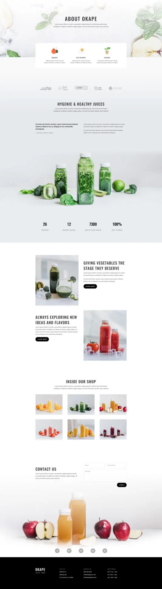 Juice Shop Web Design 1