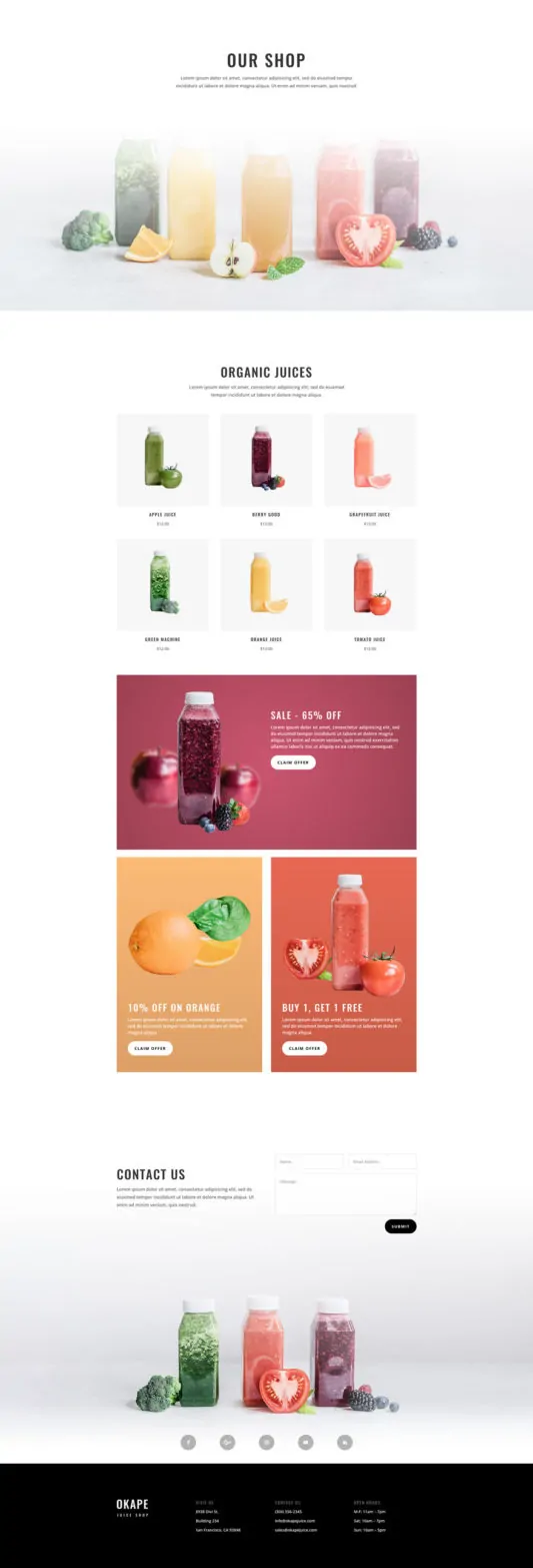 Juice Shop Web Design 8