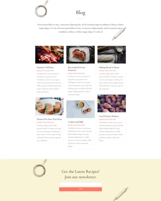 Food Recipes Web Design 2
