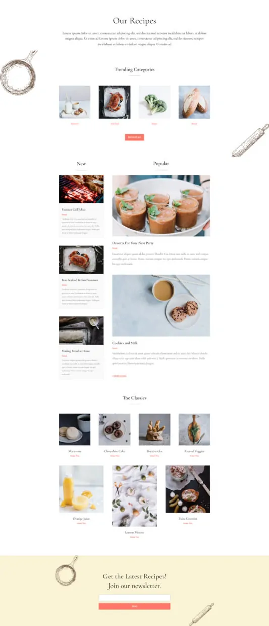 Food Recipes Web Design 7