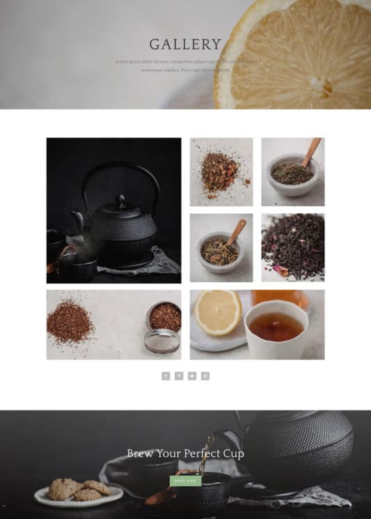 Tea Shop Web Design 4