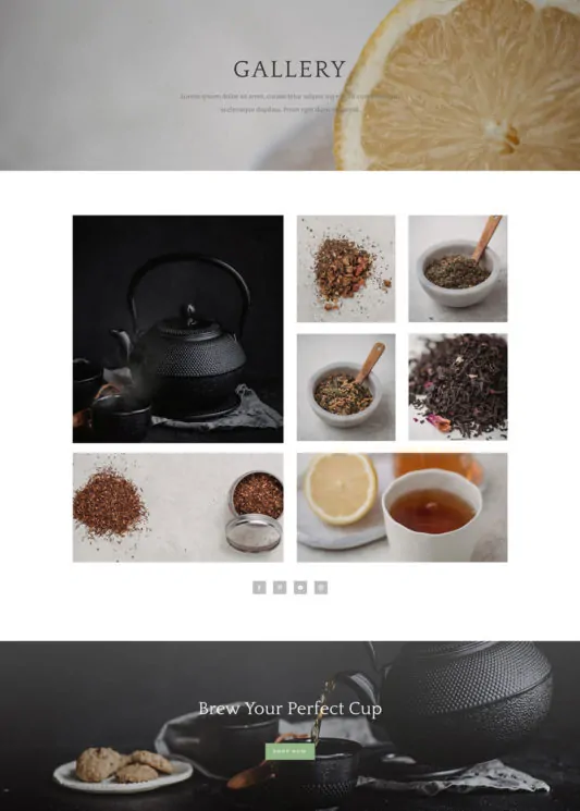 Tea Shop Web Design 4