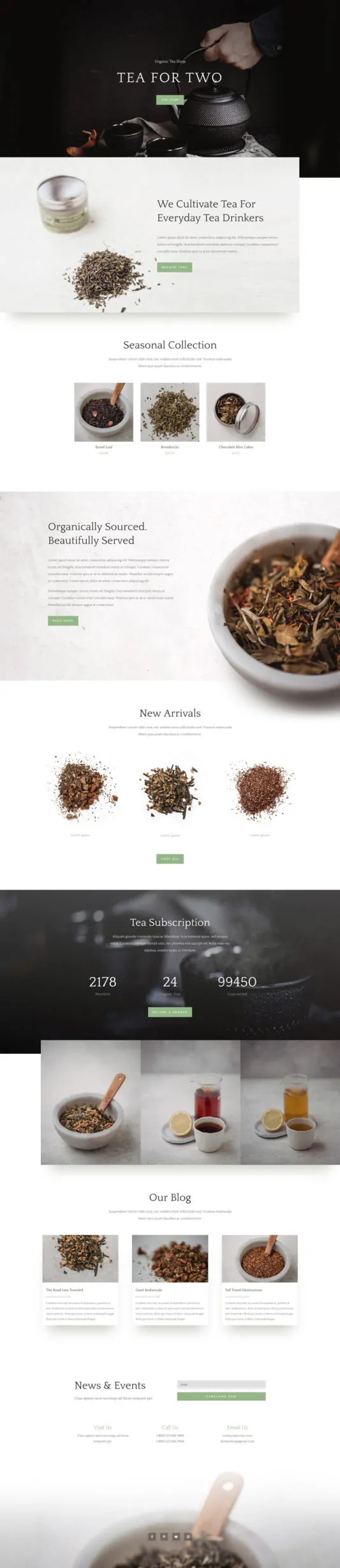 Tea Shop Web Design 7