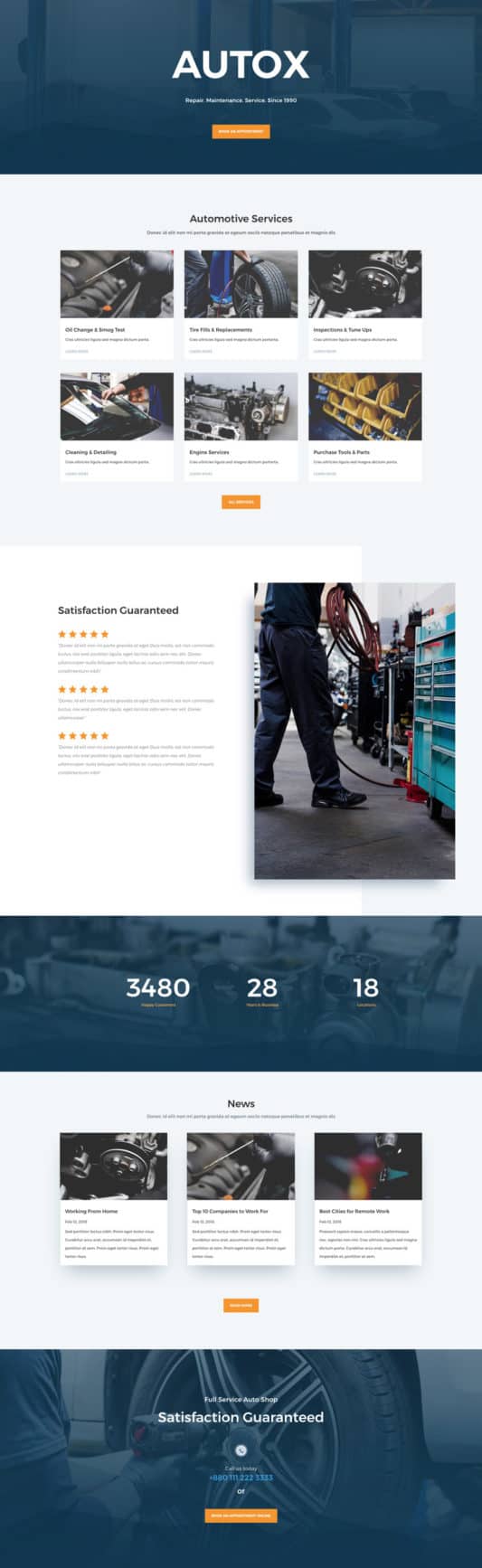Auto Repair Web Design 4
