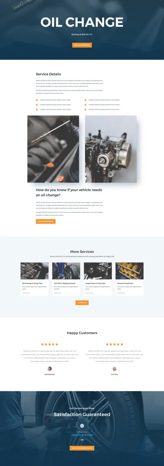 Auto Repair Web Design 6