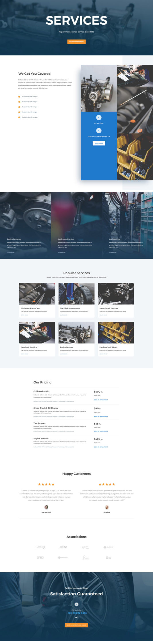 Auto Repair Web Design 7