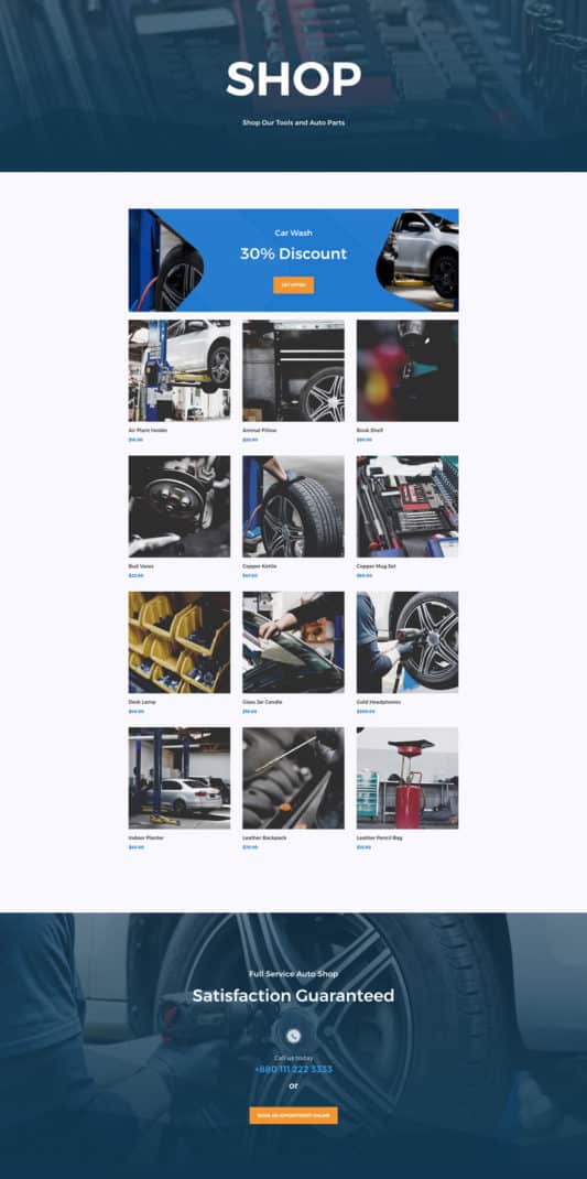 Auto Repair Web Design 8