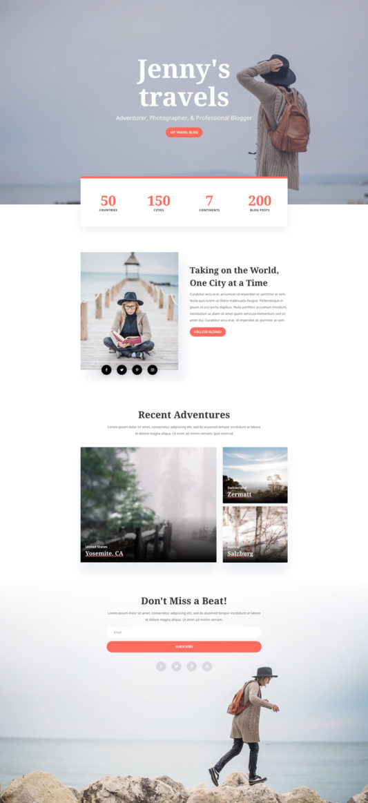 Travel Blog Web Design 4