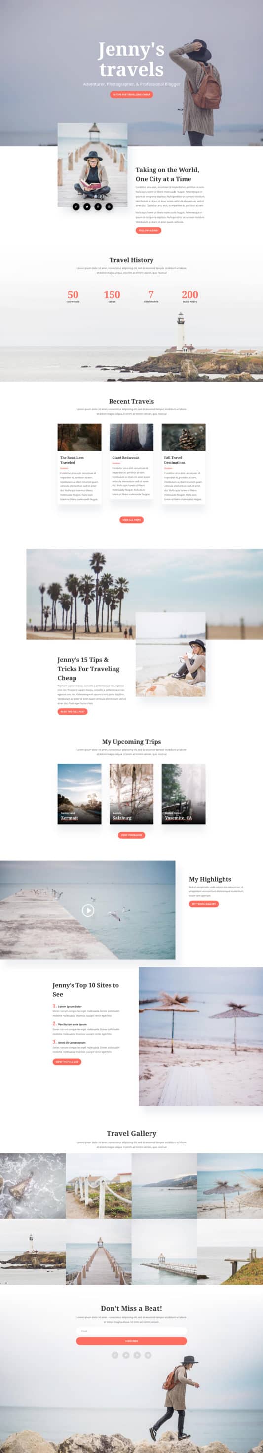 Travel Blog Web Design 5