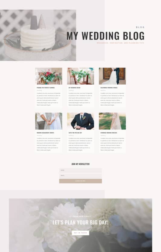 Wedding Planner Web Design 2