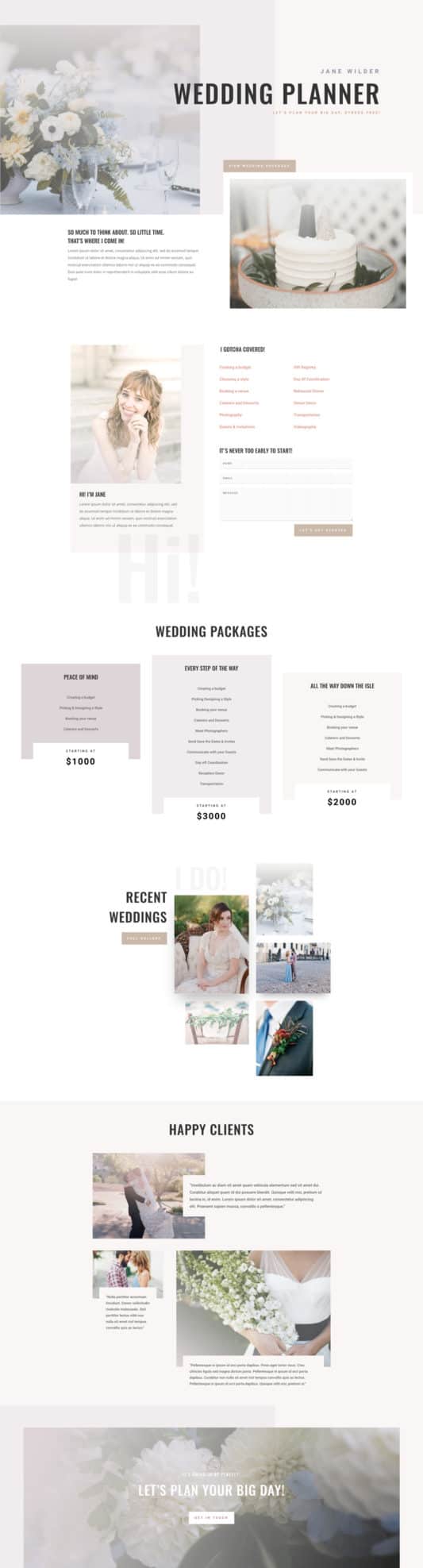 Wedding Planner Web Design 6