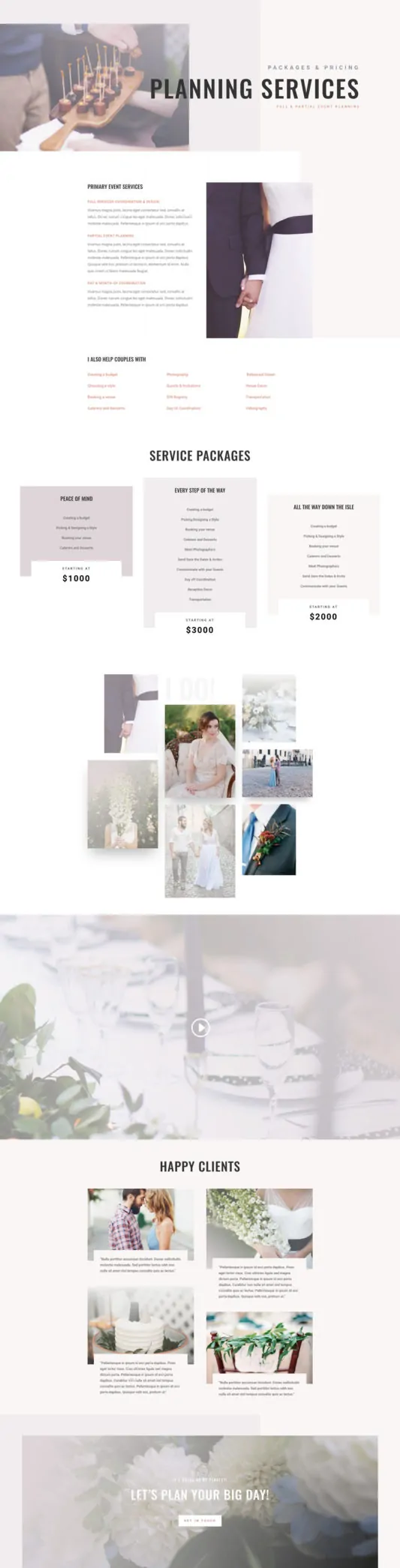 Wedding Planner Web Design 7