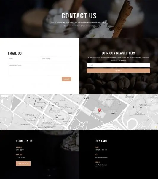 Coffee Shop Web Design 3
