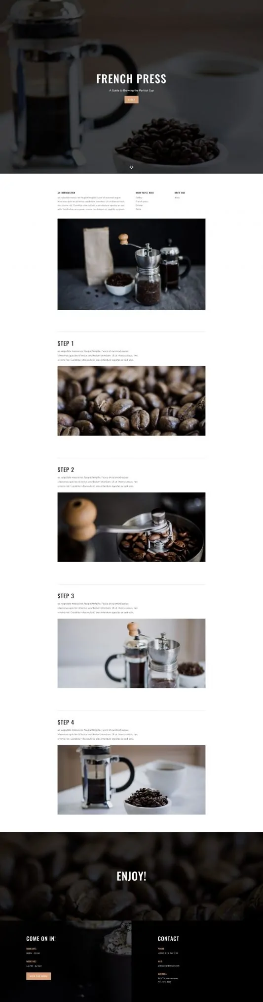 Coffee Shop Web Design 4
