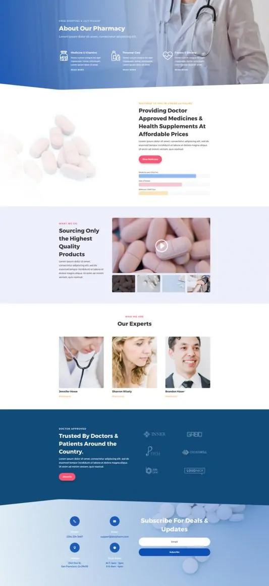 Pharmacy Web Design 1