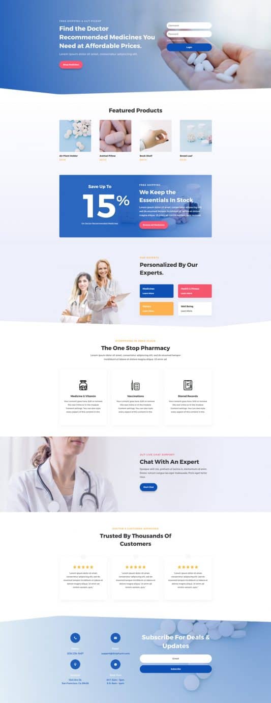Pharmacy Web Design 3